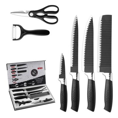 China Sustainable Hot Selling Amazon Kitchen Accessories 6-Piece Stainless Steel Kitchen Knife Set for sale