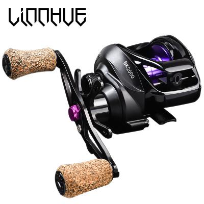 China LINNHUE Fishing Reel BK2000 Baitcasting Reel 7.2:1 Speed ​​Ratio 5.5KG Max Drag Fresh /Salt Water Magnetic System Left Right BK for sale