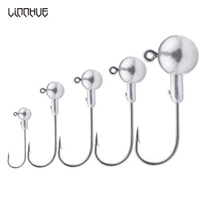 China LINNHUE Lead Hook 10pcs/bag 16g 18g 20g 22g Lead Hook Soft Hook 10pcs/bag 16g 18g 20g 22g High Carbon Pike Jig Fishing Tackle Accessories Lead Hook for sale