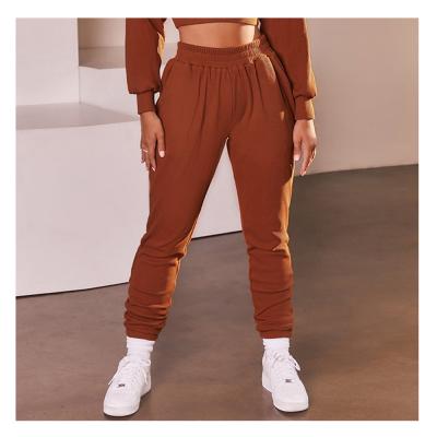 China Breathable Women Autumn Winter Casual Activwear Pants loose fashion ribbed sports dance long pants for sale