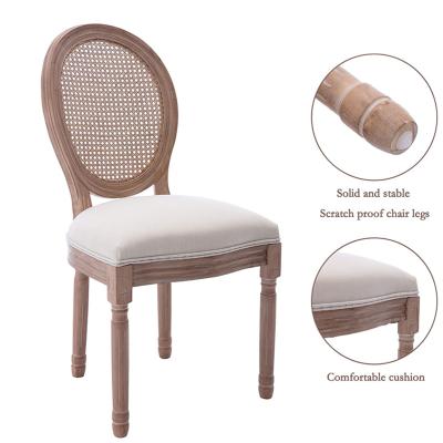 China Traditional Low Price Fast Lead Time Restaurant Hotel Use French Solid Wood Dining Chair Louis Chair for sale