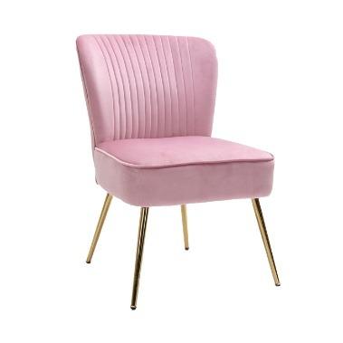 China High-volume promotion (other) Factory adjustable stock of modern high-back velvet sponge lounge chair with gold legs for sale