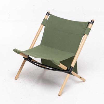 China BBQ Outdoor Folding Party Park Easy Carry Beech Solid Wood Camping Chair for sale