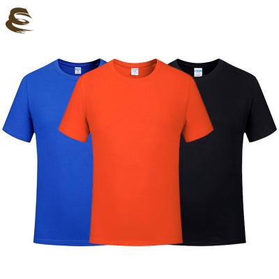 China Breathable Work Smart Casual Shirts 100% Cotton Round Collar Can Be Customized T-shirt For Men And Women Summer Uniform for sale