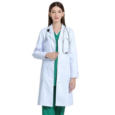 China 100% Cotton Eco-Friendly Coat Hospital Uniform Hospital White Doctor Doctor Uniform Gown for sale