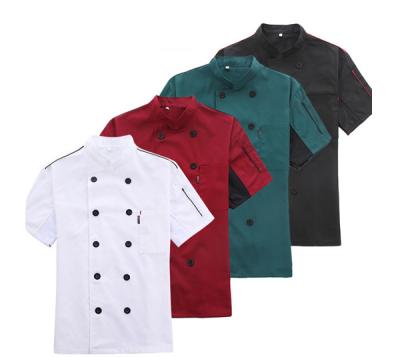 China Chef Clothes Water And Oil Heavy Duty Restaurants Chef Uniform Color Logo Printing Cook Custom Work Uniform for sale