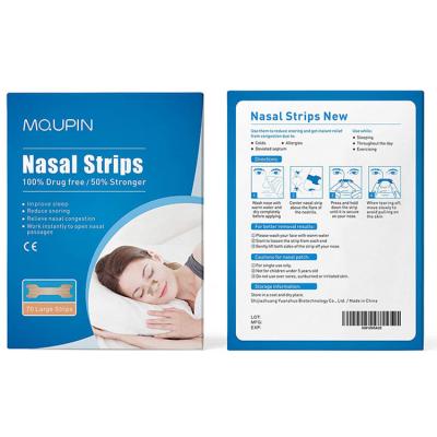 China Clear Anti Snoring Stock! Cheap Price 70 Count Anti Snoring Improve Breath Nasal Strips for sale