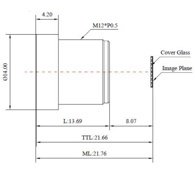 China 1/1.8 Inch 4K HD 16mm F2.8 M12 Low Distortion Lens CH3770A for sale