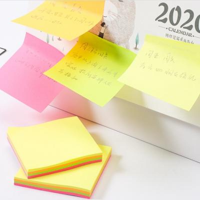 China Notes 100 Sheets 75*75mm Color Size Self Adhesive Paper Memo Pad Sticky Marker Point It Marker Note Sticker School Supplies Notebooks for sale