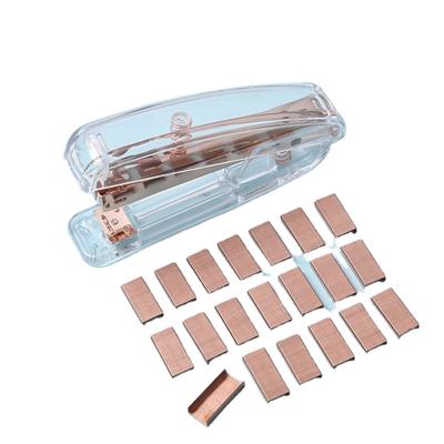 China Rose Gold Stapler Edition Metal Manual Staplers 24/6 Staples Desk Accessory School Stationery Supplies rapadora papelaria for sale