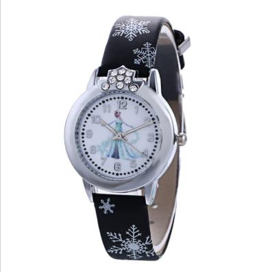 China New Small Three Needle Fashion Cartoon Children Watch Cute Waterproof Leather Children Diamond Watch Princess Quartz Clock Watches Girl Student for sale