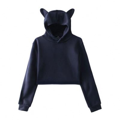 China Anti-Wrinkle Women Crop Top Hoodies - New Design Custom Women Crop Top Hoodies for sale