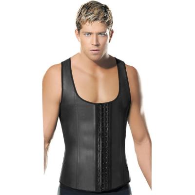 China Breathable Men Slim Body Zipper Fajas Reductor Abdom Shaper Hook Vest Slim Waist Trainer Bodysuit for sale