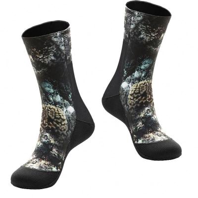 China Durable Divestar Neoprene Socks , Custom 3mm 5mm Camouflage Diving Socks for sale