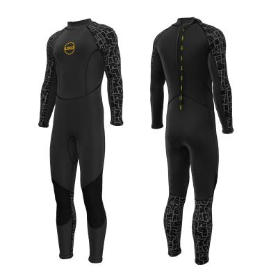 China Wholesale Logo Long Sleeve Back Zipper 3mm Custom Antibacterial Neoprene Men's Diving Surfing Wetsuit Wetsuits for sale