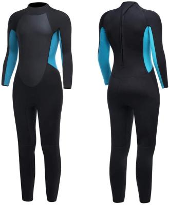 China New Arrival 3mm Neoprene Wetsuit Zipper Diving Suit Women Antibacterial One Piece Back Wetsuit For Surfing Canyon Descent for sale