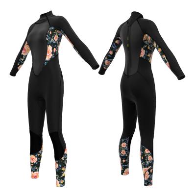 China Factory Neoprene Scuba Diving Suit Antibacterial Neoprenanzug Long Wetsuits Super Stretch Back Women's Logo 3mm Zip Surf Wetsuit for sale