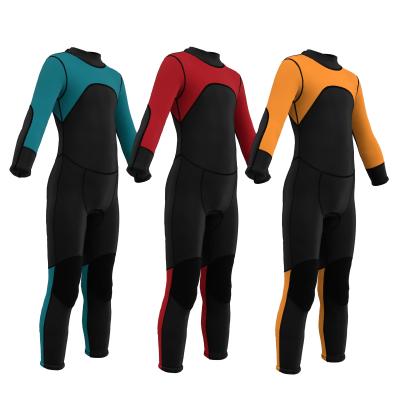 China Custom Logo Manufacturer Wholesale Long Sleeve Back Zipper 3mm Neoprene Antibacterial Kids Wetsuit Diving Surfing Wetsuits for sale