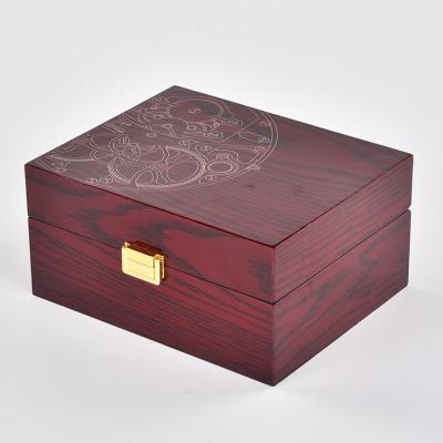 China Custom Printing Wood Watch Packaging Watch Storage Display Engraved Logo Girls Watch Packaging Box for sale