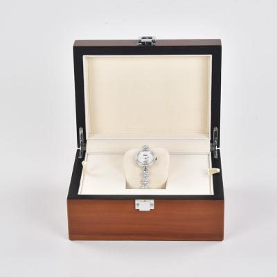 China Custom Watch Packaging Watch Storage Display Name Engraved Wooden Wrist Hand Wooden Watch Box for sale