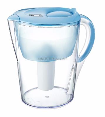 China Food Grade LFGB CE 3.5L Water Filter Pitcher/Jug Alkaline Alkaline Mineral Water Filter for sale