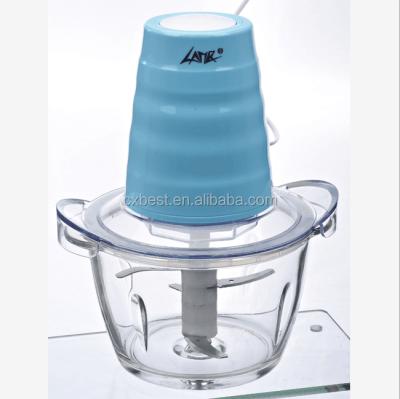 China Hotel Mini Electric Food Chopper With Glass Bowl 1.5L Meat Chopper LB7002A for sale