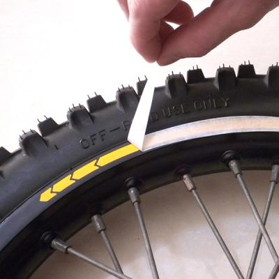 China Printing Waterproof Bike Wheel Shine In The Night Darkness Rim Sticker, High Reflection Bicycle Wheel Rim Stickers for sale