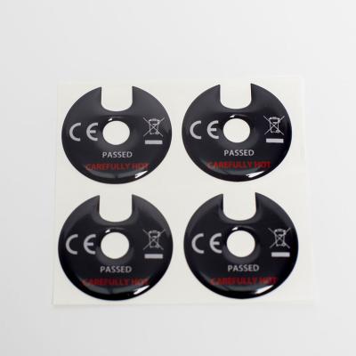 China Cheap and best-selling custom brand logo printing anti-counterfeit adhesive round circle vinyl label sticker domed 3d decal for sale