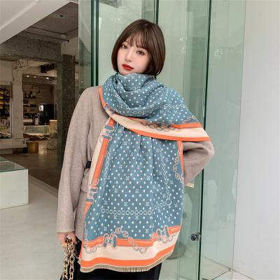 China Fashion autumn and winter cashmere scarf advanced cashmere jacquard customization scarf for sale