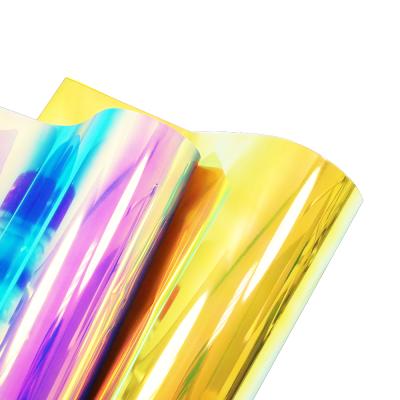 China holographic textil rainbow textil leather fabric fabric film rainbow heat transfer vinyl for clothing for sale