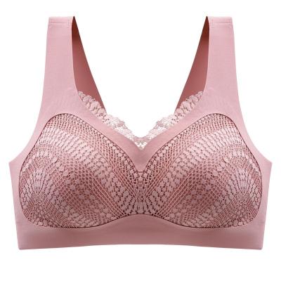 China New Type Viable Big Gathered Beauty Vest Bra Back Bra Women Seamless Comfortable Breathable Anti Sag Bra for sale