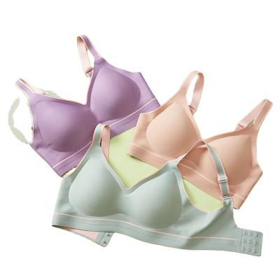 China QUICK DRY Adjustable Seamless Yoga Colorful Women's Sports Wireless Seamless Bra for sale