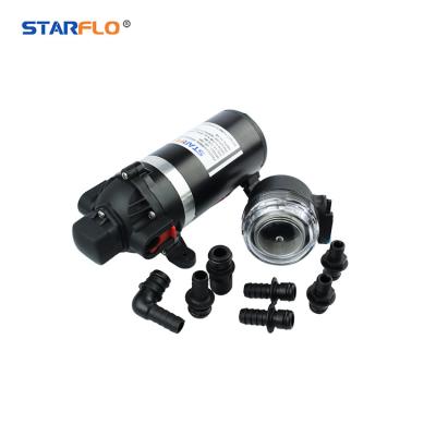 China DC 160PSI 5.5LPM 12v Industrial DC Diaphragm Utilities STARFLO DP-160 12V Electric High Pressure Water Pump For Fog for sale