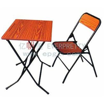 China Durable Folding Single Student Desk With Chair for School, Portable Study Desk, Classroom Desk and Chair for sale