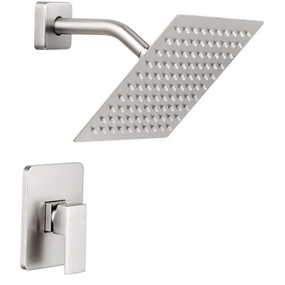 China Without Function Single Slide Bar Stainless Steel JDOOR Concealed Wall Mounted Rainfall Waterfall Bathroom Shower Set Shower Head For Home for sale