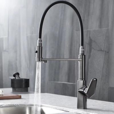 China Pull Out Gray Kitchen Sink Faucet Wholesale Spray Home Improvement Kitchen Faucet for sale