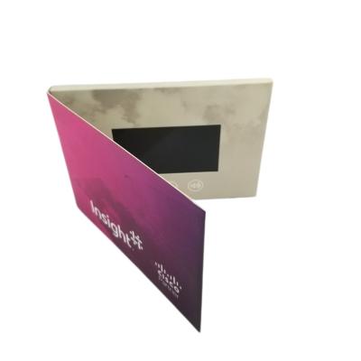 China 2021 hot sale paper 4.3 inch lcd screen video brochure advertising video cards for sale