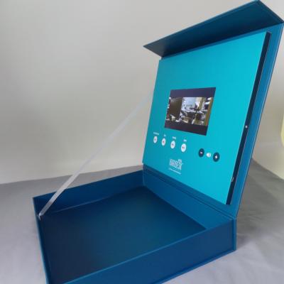 China Custom Printing 7 Inch Promotional Video Brochure LCD Paper Video Gift Box for sale