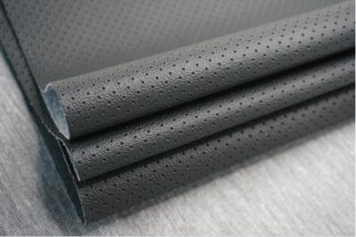 China Perforated PVC Synthetic Leather Fire Resistant Vinyl Fabrics For Car Seat Cover zu verkaufen