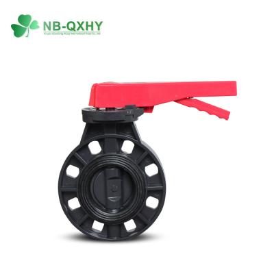 China EPDM Rubber Seal Material Customized Plastic UPVC PVC Butterfly Valve with Lever-Type for sale