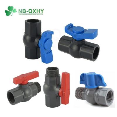 China Plastic UPVC Valve Octagonal Ball Valve Female Male F/M Ball Valve UV Protection Blue for sale