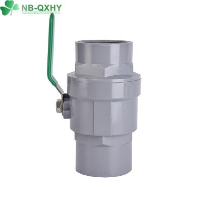 China Green Steel Handle Water Supply System PVC Material 2 PCS Ball Valve for Agriculture for sale