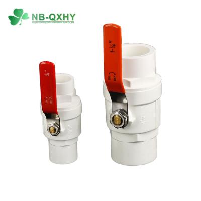 China Stainless Steel Handle 2PC Ball Valve for Glue Connection Form and Pipe Fittings for sale