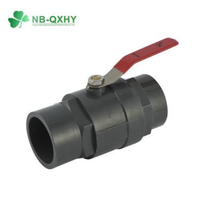 China ABS Handle Stainless Steel Handle PVC Two Pieces Ball Valve for Chemical Industry for sale