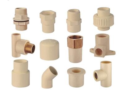 China Water Supply ASTM D2846 Flange PVC Equal Tee Adapter with Equal Size CPVC Pipe Fittings for sale