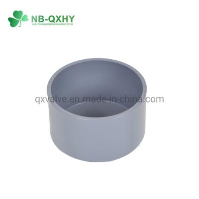 China UPVC Plastic PVC Round Pipe Fitting Female End Cap for PVC Water Pipe Add Thickness Pn10 for sale