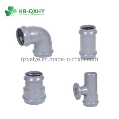 China PN10 Wall Thickness Normal Thickenss Plastic Pipe Fitting Joint Socket with Rubber Ring for sale