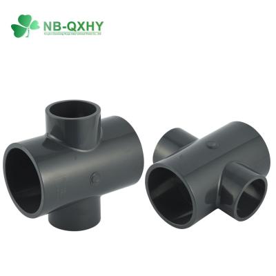 China PVC Four Way Cross Pipe Fitting for DIN Pn16 System 1/2