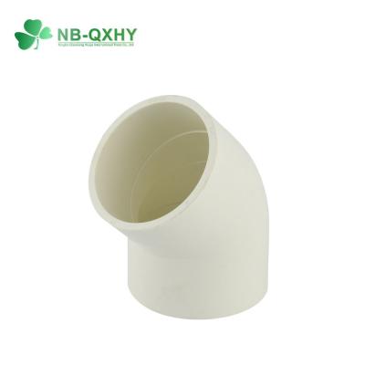 China UPVC ASTM Sch40 45 Degree Elbow for Plastic Pipe Fittings Easy to Install and Maintain for sale