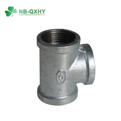 China Round Head Code 90 Degree Steel Malleable Pipe Fittings Tee T Type Hot DIP Fitting for sale